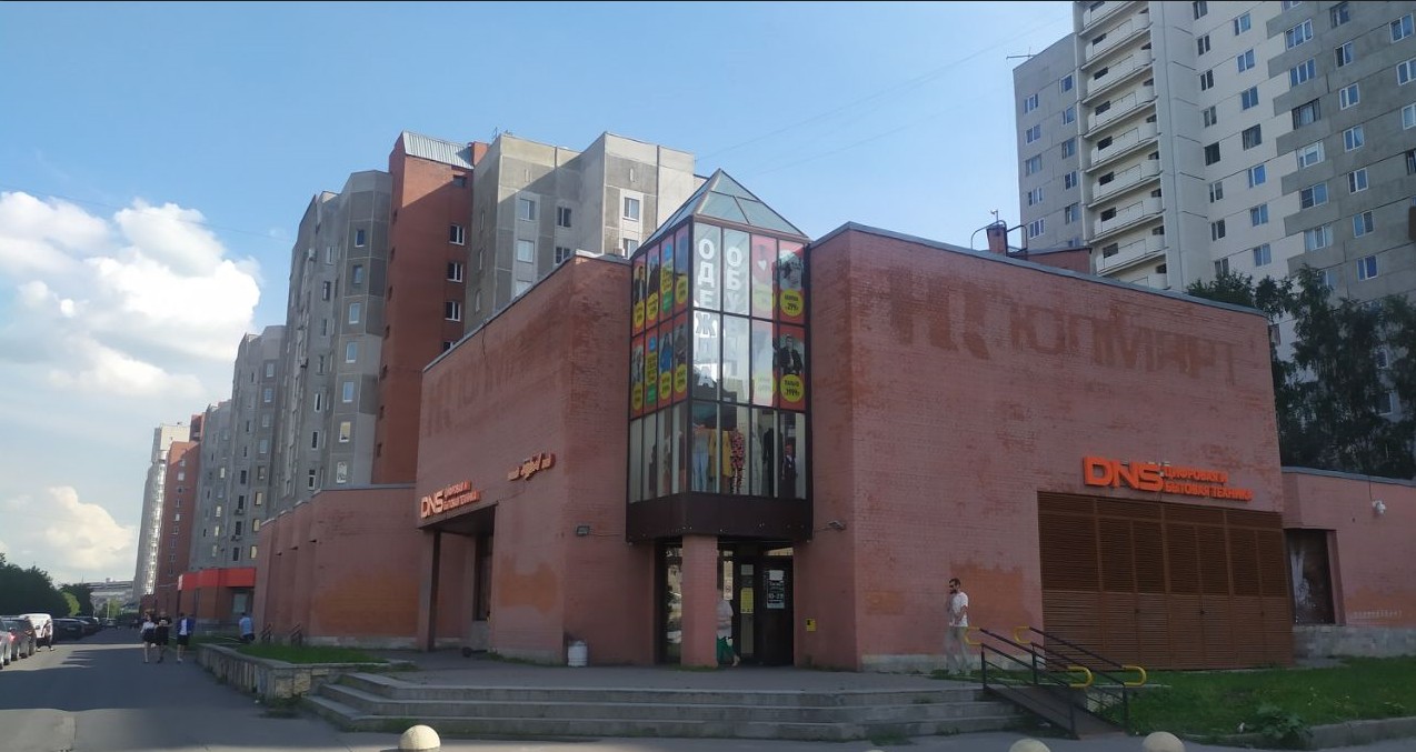 фасад дома, здание по адресу г Санкт-Петербург, Ленинский пр-кт, д 95 к 1